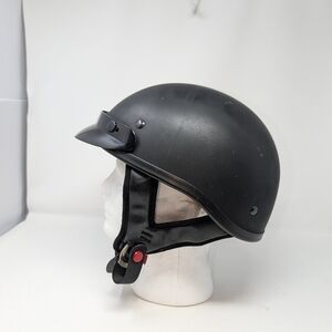 THH T-70 Half Motorcycle Helmet XXL | Flat Matte Black | DOT Approved